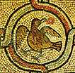 Ptek na mozaice v kltee Martyrius (5 kB)